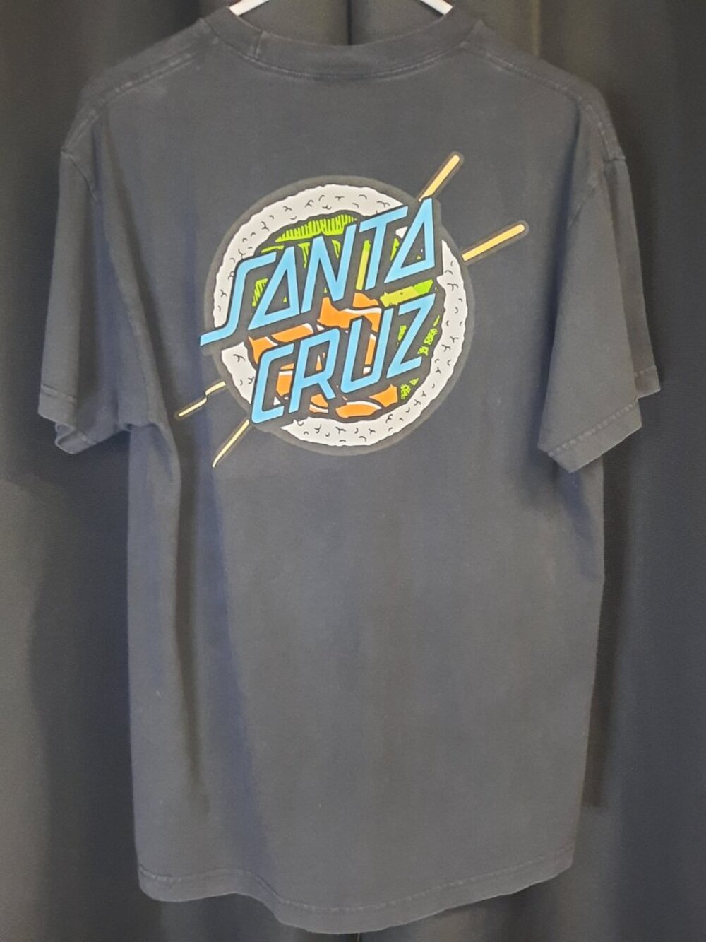 Santa Cruz Skateboards Mens Large Tshirt Sushi Tee Skater California Casual